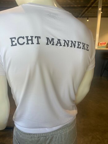 Sport shirt - Echte Mannekes - wit met logo